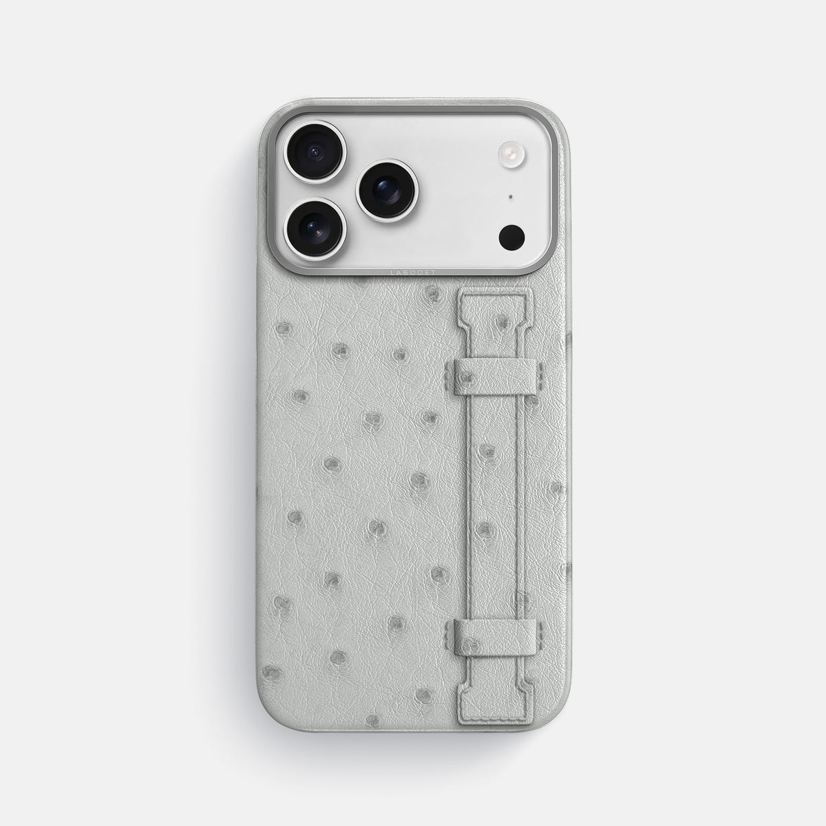 Handle Case For iPhone 17 Pro Max In Ostrich -1 | White-Steel