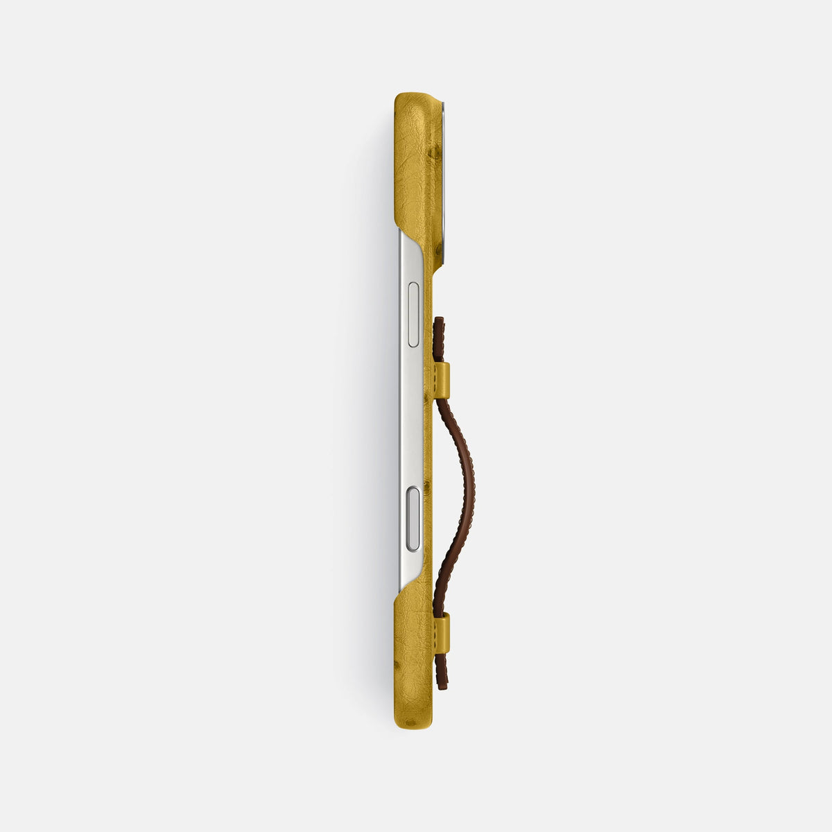 Handle Case Coloré For iPhone 18 Pro Max In Ostrich -3 | Gold-Steel
