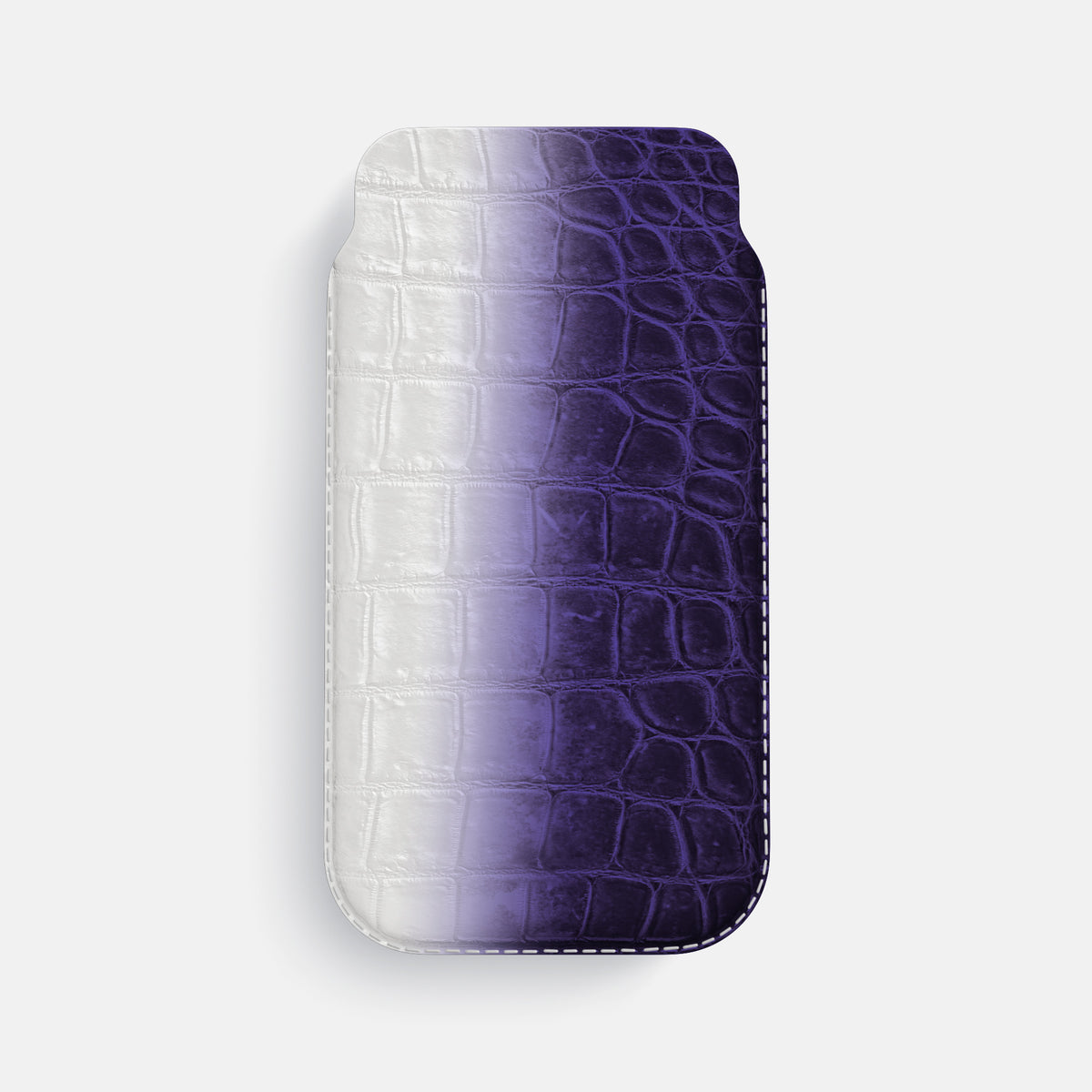 Pouch Case For iPhone 17 Pro Max In Himalayan Crocodile -1 | Purple