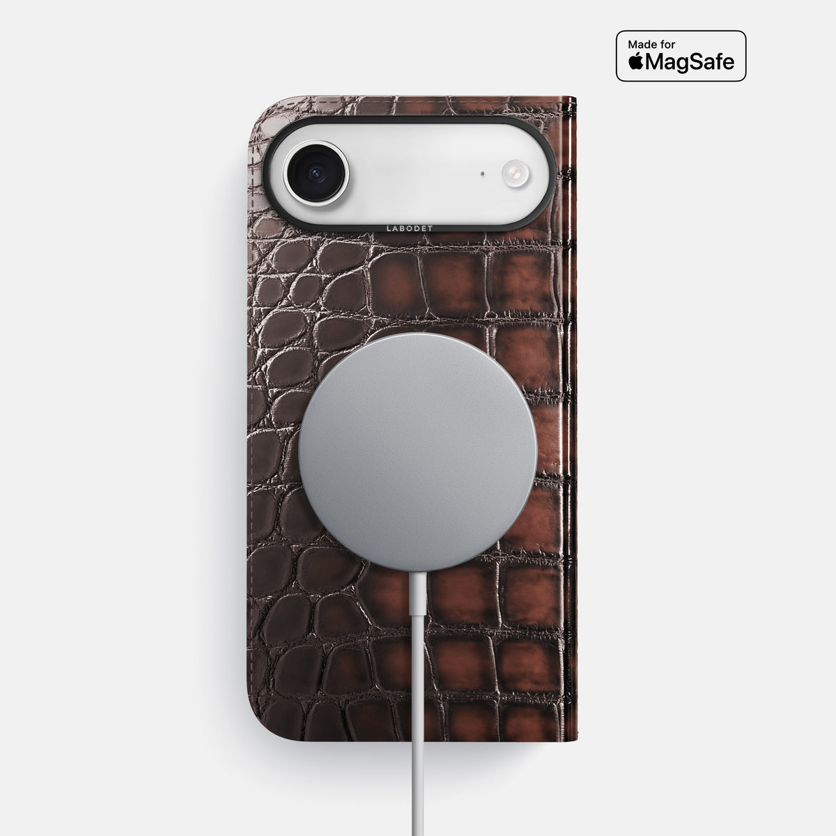 Folio Case For iPhone 17 Air In Patina Alligator -3 | Havana-Brown-Black
