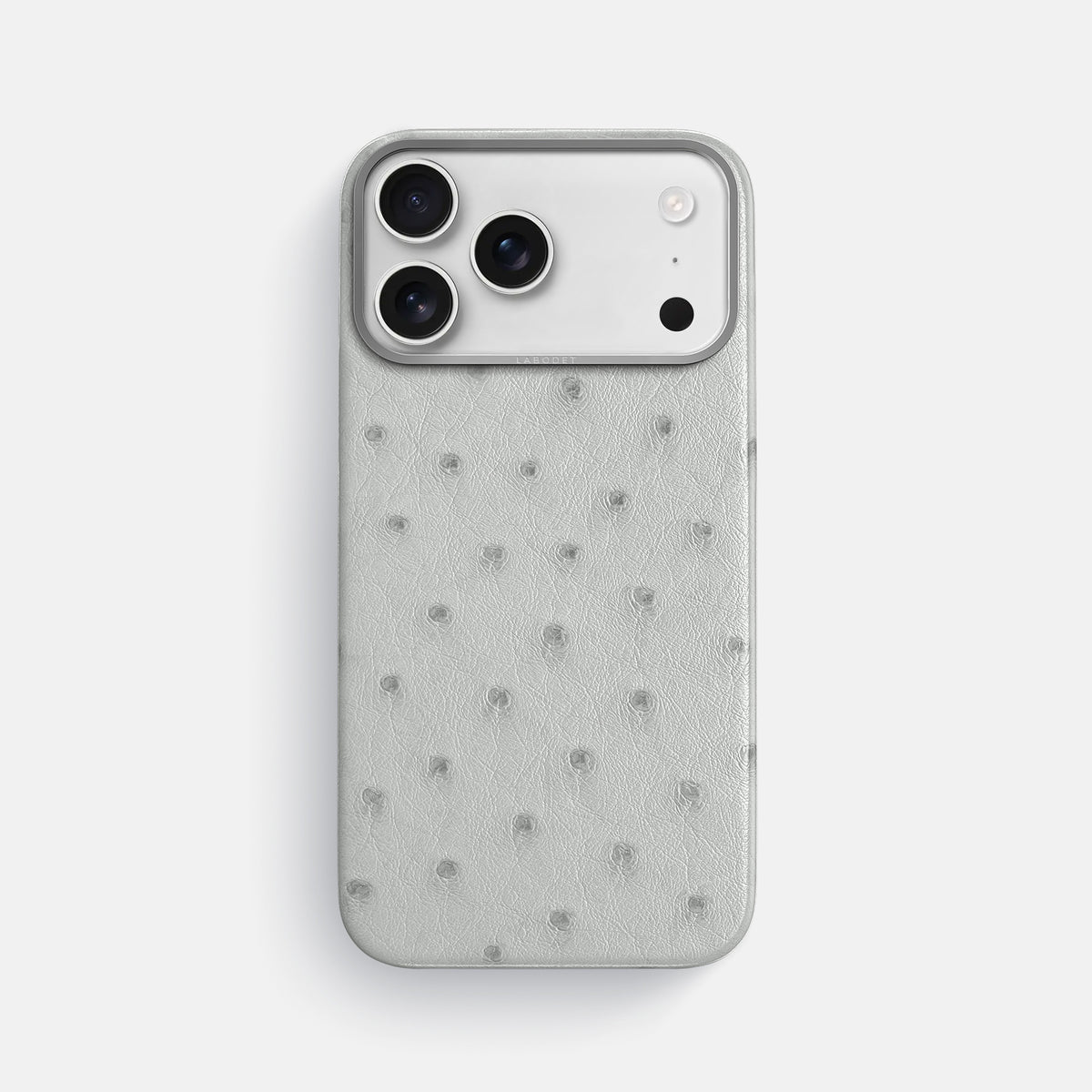 Classic Case For iPhone 17 Pro Max In Ostrich -1 | White-Steel