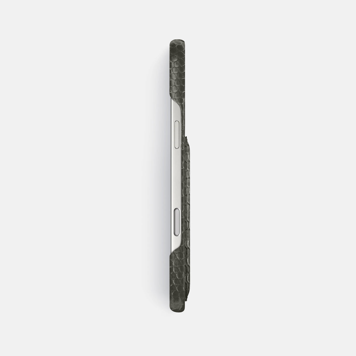 Slim Card Case For iPhone 17 Pro Max In Lizard -3 | Grey
