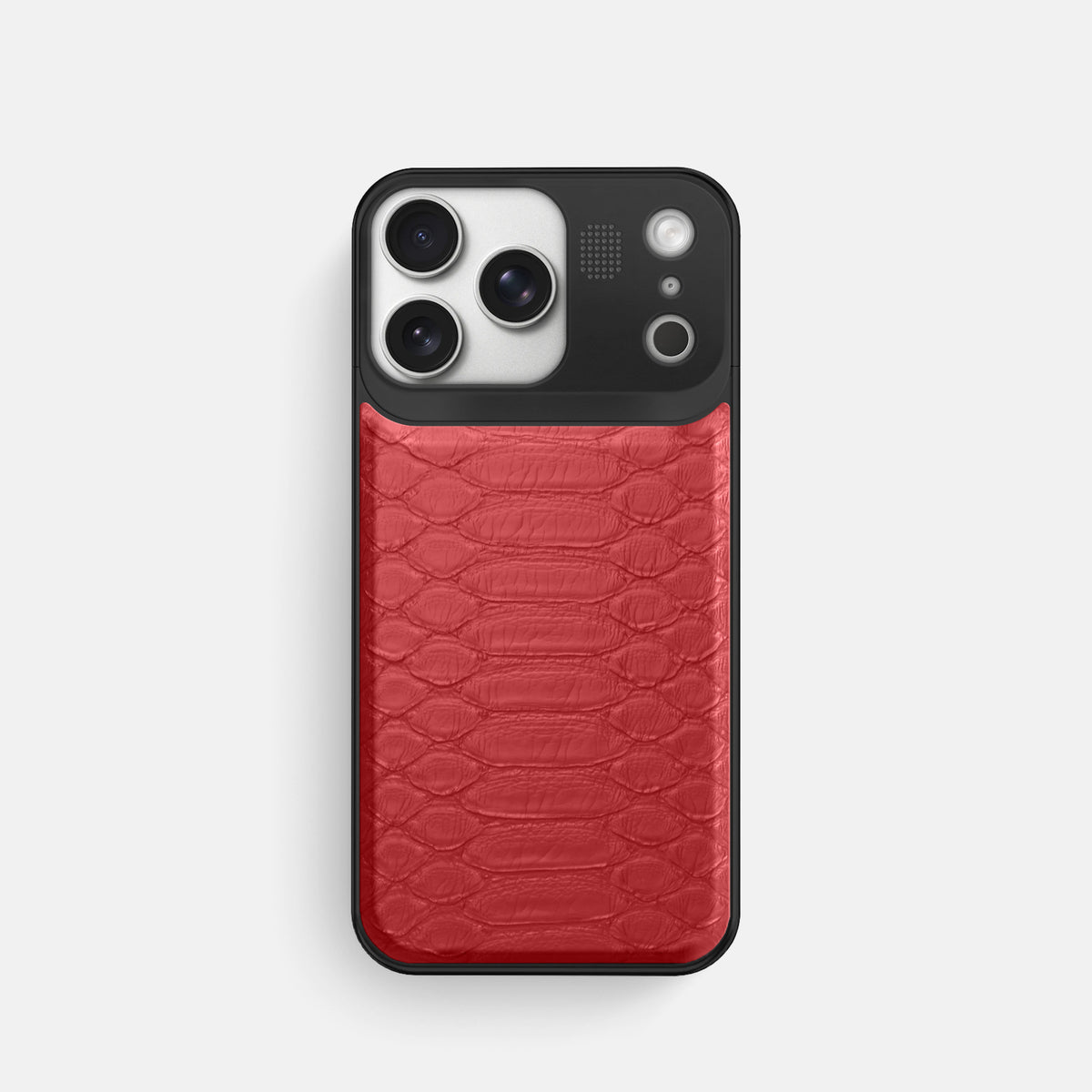 Metal Case For iPhone 17 Pro In Python -1 | Red-Black