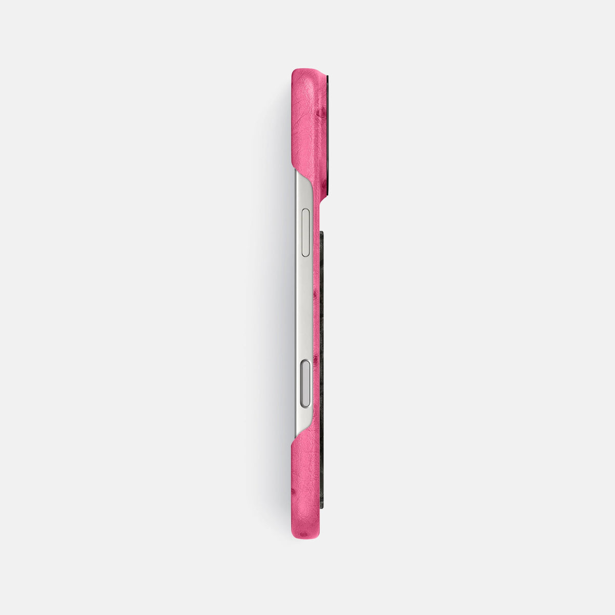 Classic Case With Carbon Dragon For iPhone 18 Pro Max In Ostrich -3 | Pink-Black