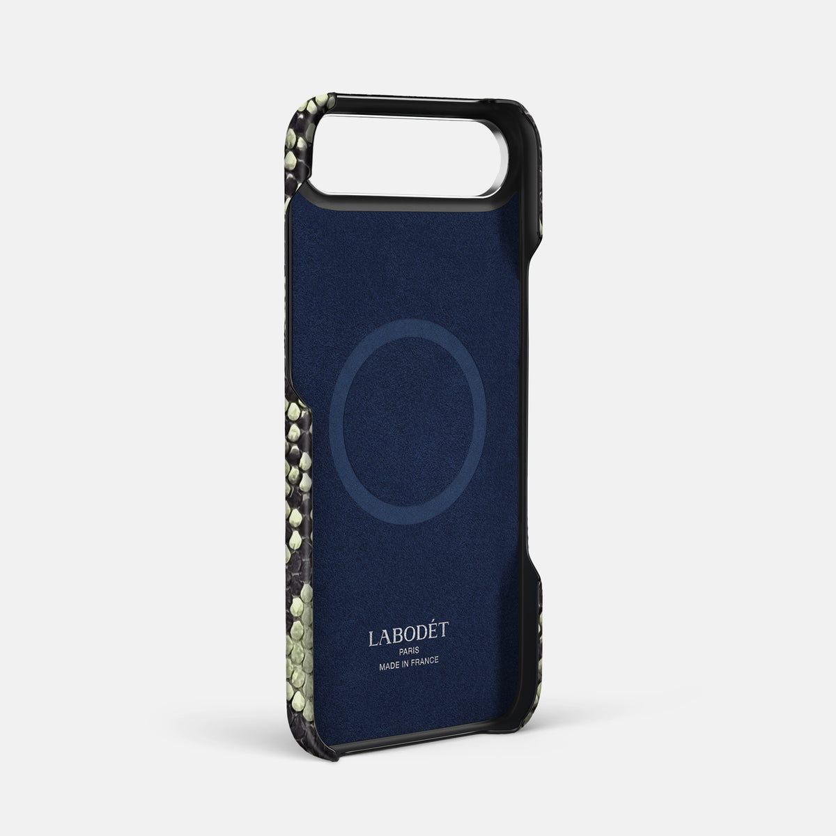 Center Handle For iPhone 17 Air In Deluxe Python -3 | Army-Green-Steel