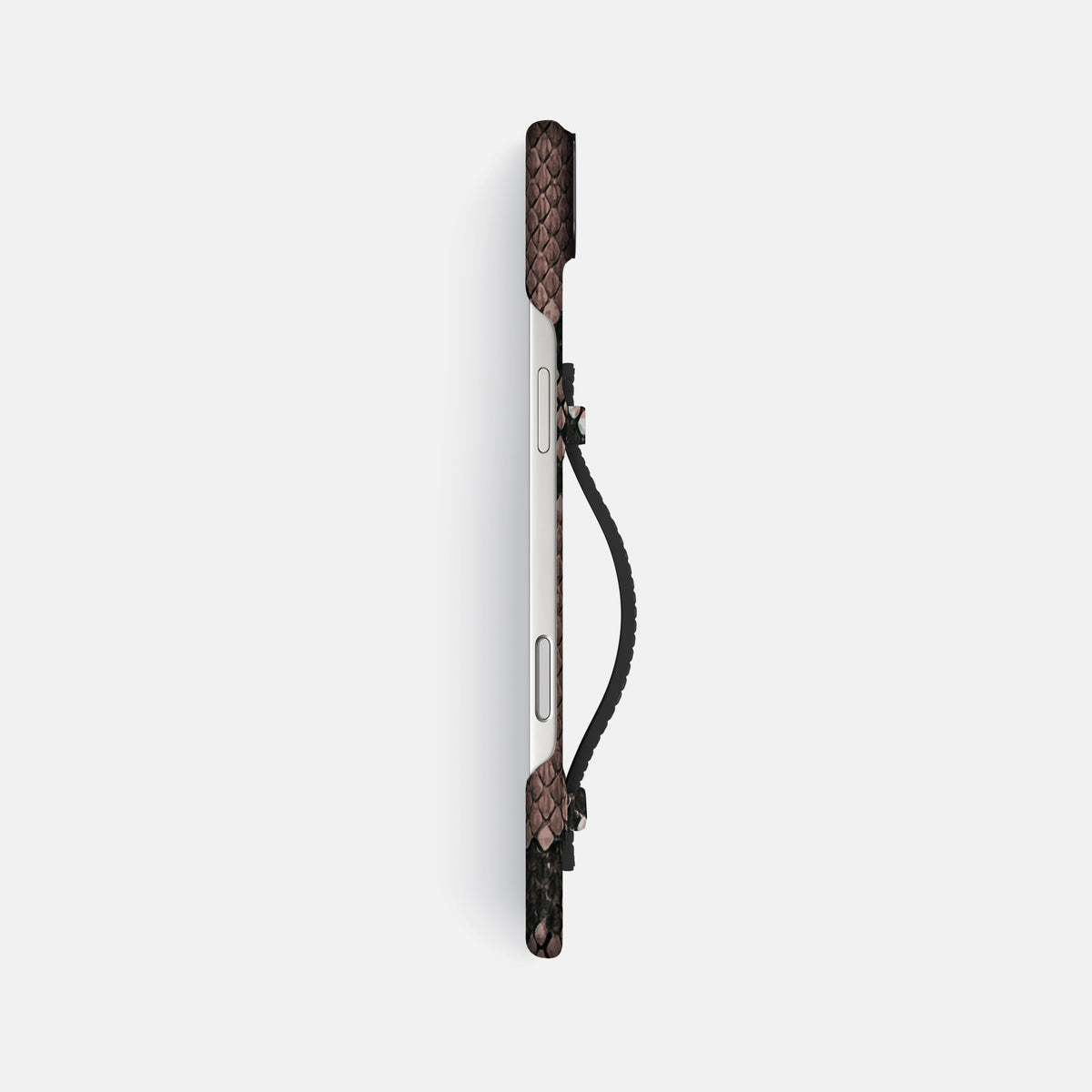 Center Handle For iPhone 17 Air In Deluxe Python -2 | Mahogany-Brown-Black