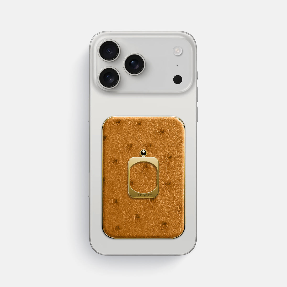 MagSafe Ring For iPhone 17 Pro Max In Ostrich -2 | Chestnut-Gold