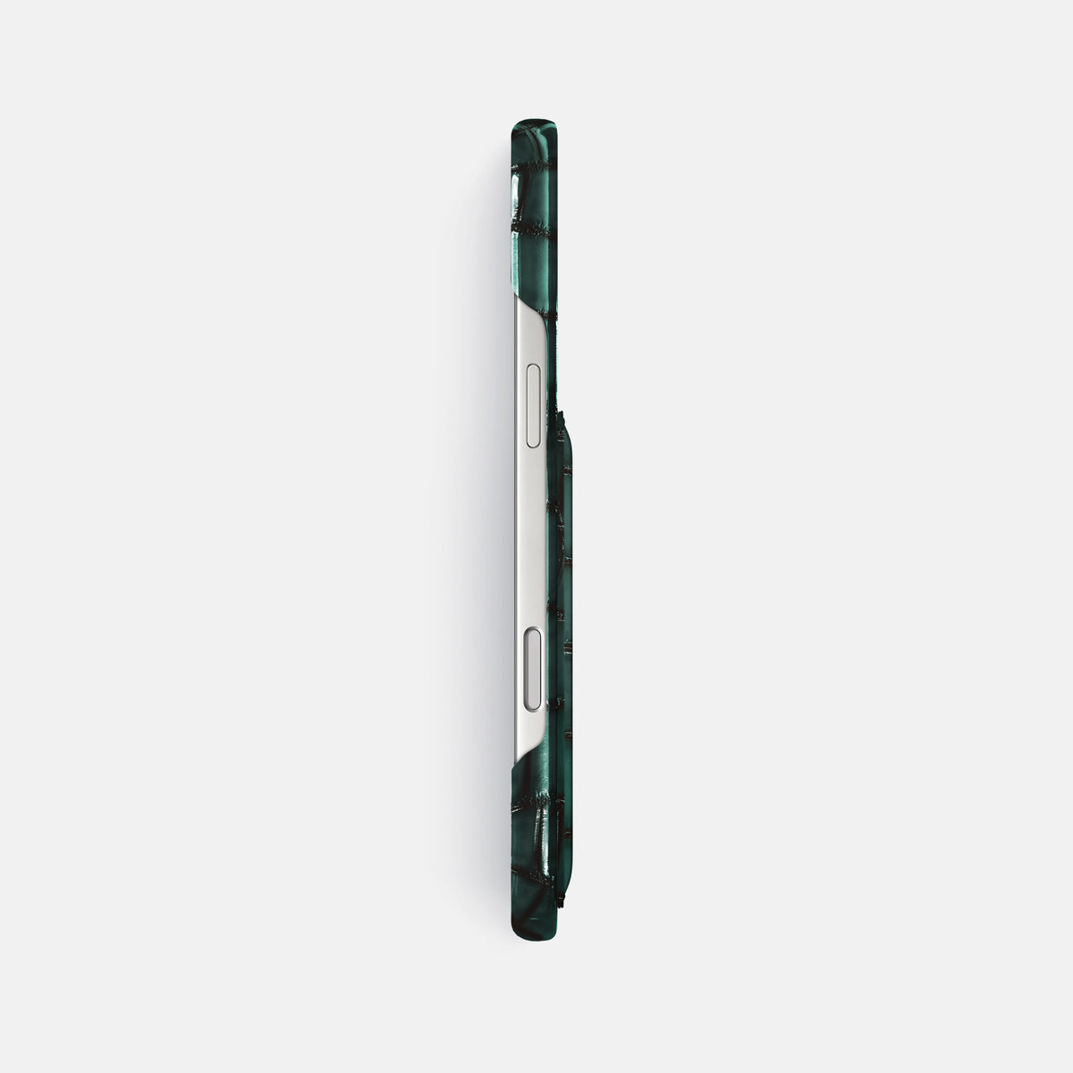 Slim Card Case For iPhone 17 Pro Max In Patina Alligator -3 | Green