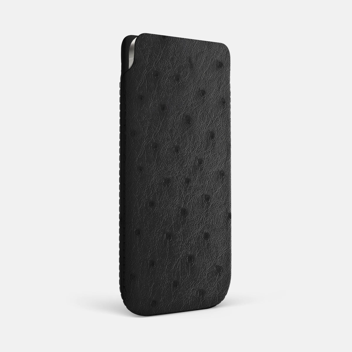 Pouch Case For iPhone 18 Pro Max In Ostrich -2 | Black