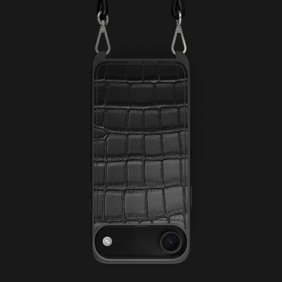 Crossbody Sport Case Edition Black For iPhone 17 Air In Alligator
