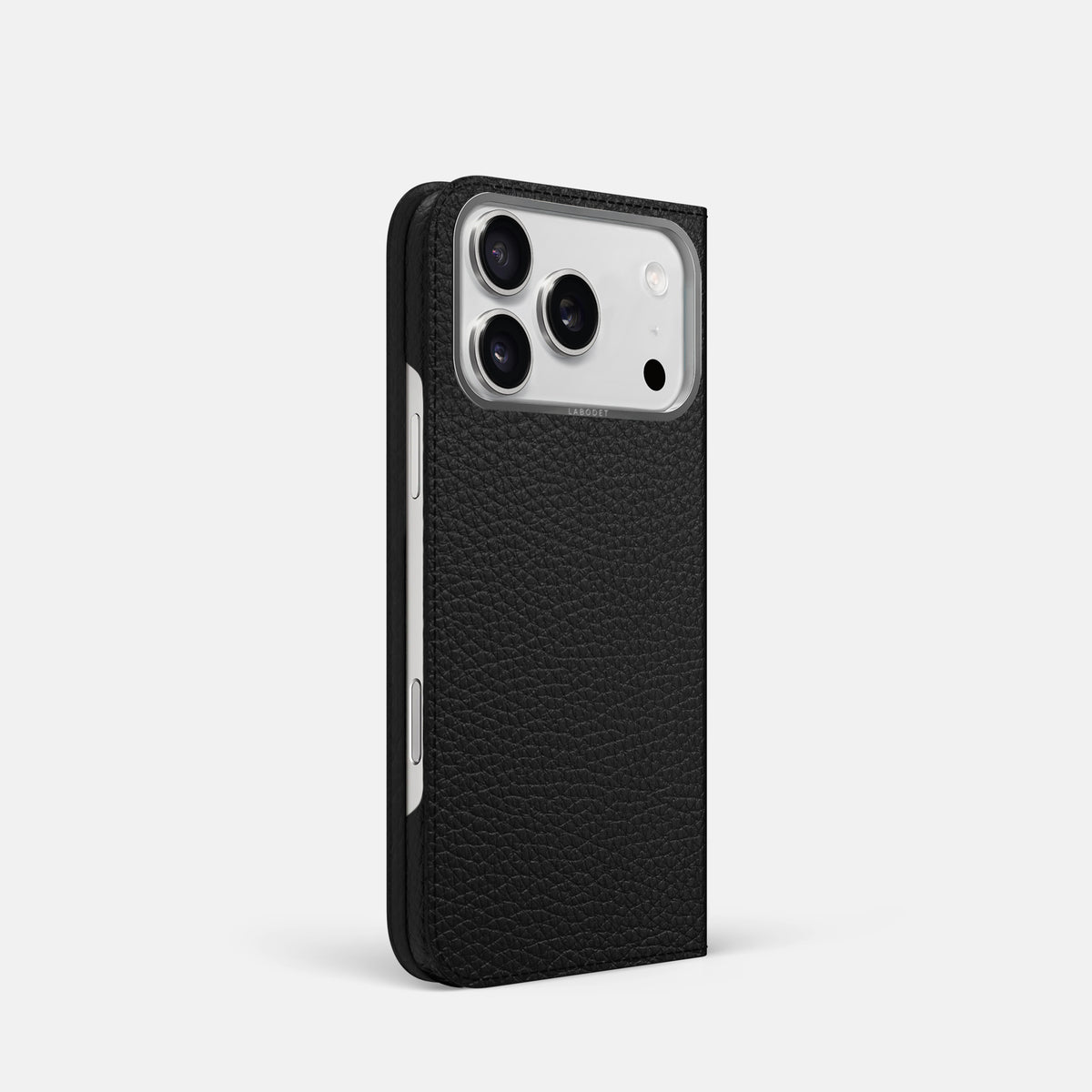 Folio Case For iPhone 17 Pro In Calf -1 | Black-Steel