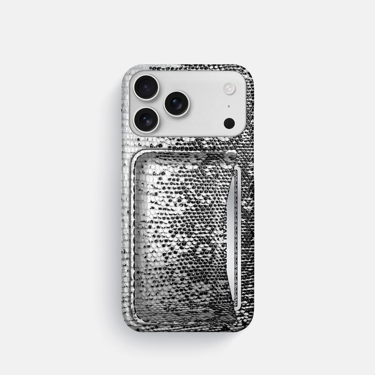 Slim Card Case For iPhone 18 Pro In Himalayan Lizard -1 | Dark