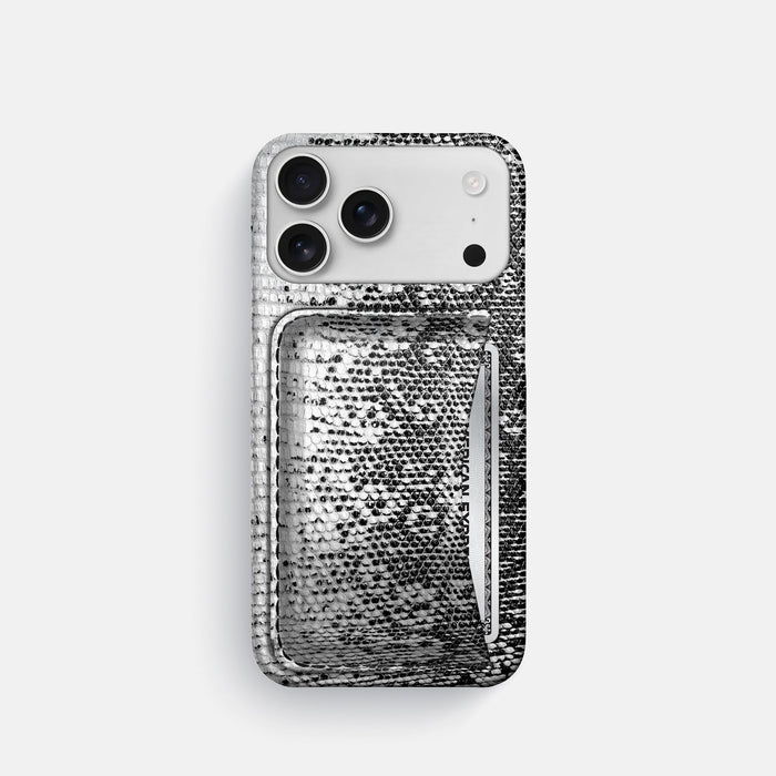 Slim Card Case For iPhone 18 Pro In Himalayan Lizard -1 | Dark