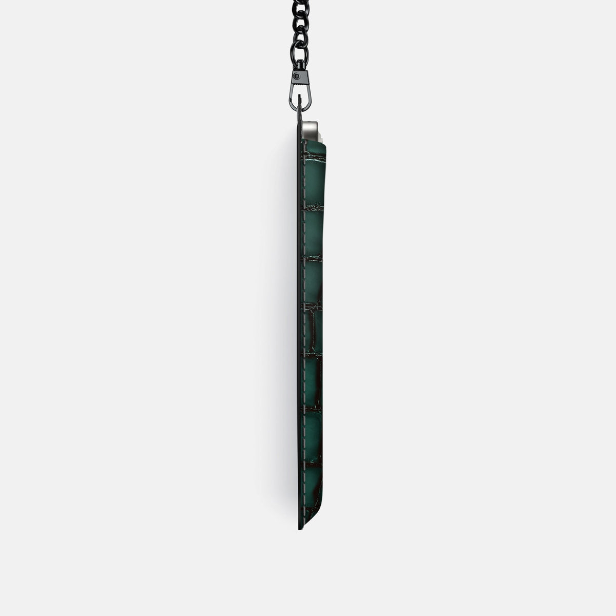 Crossbody Bag For iPhone 18 Pro In Patina Alligator -4 | Green-Black