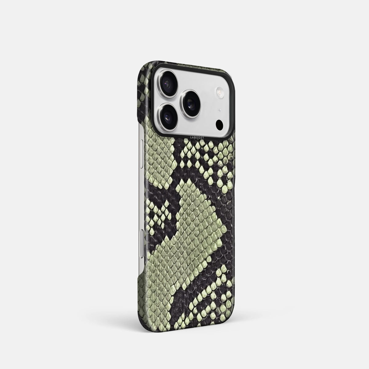 Classic Case For iPhone 18 Pro In Deluxe Python -2 | Army-Green-Black