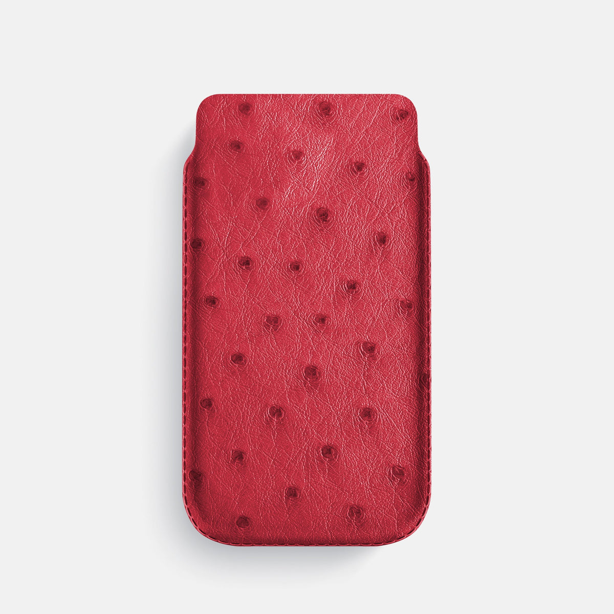 Pouch Case For iPhone 18 Pro In Ostrich -1 | Red