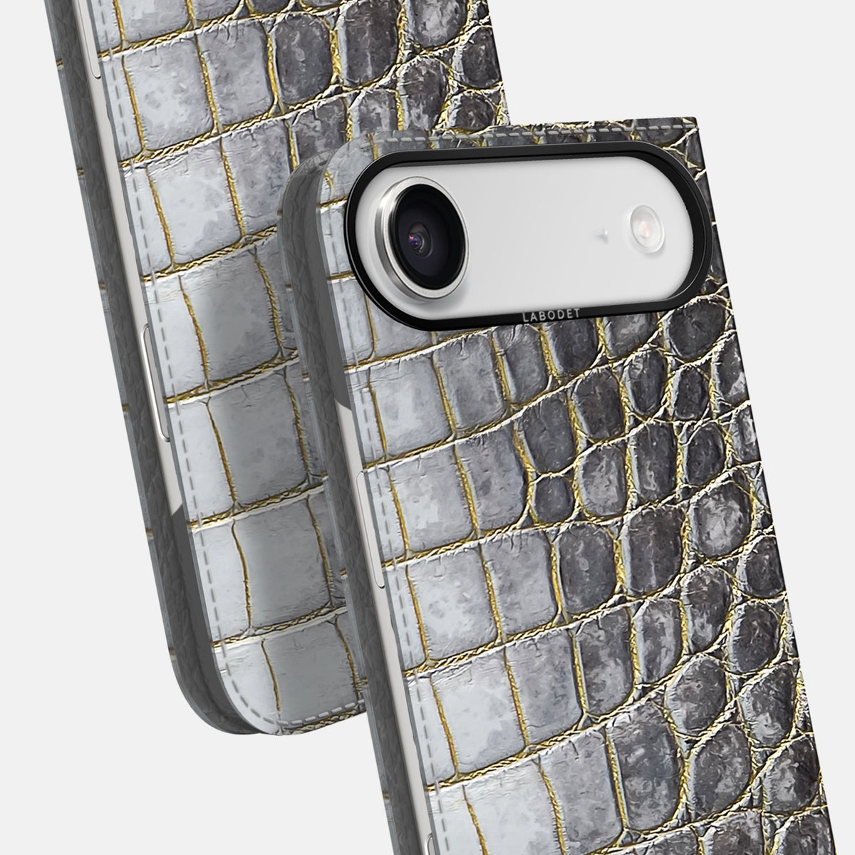 Folio Case For iPhone 17 Air In Himalayan Crocodile -5 | Gold-Black