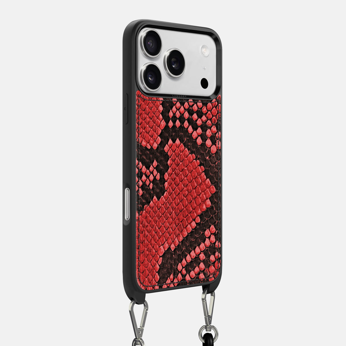 Crossbody Sport Case For iPhone 18 Pro Max In Deluxe Python -2 | Red