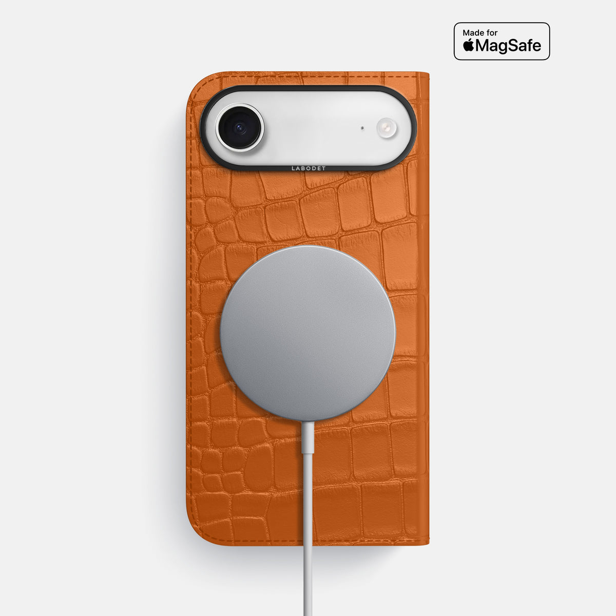 Folio Case For iPhone 17 Air In Alligator -3 | Orange-Steel