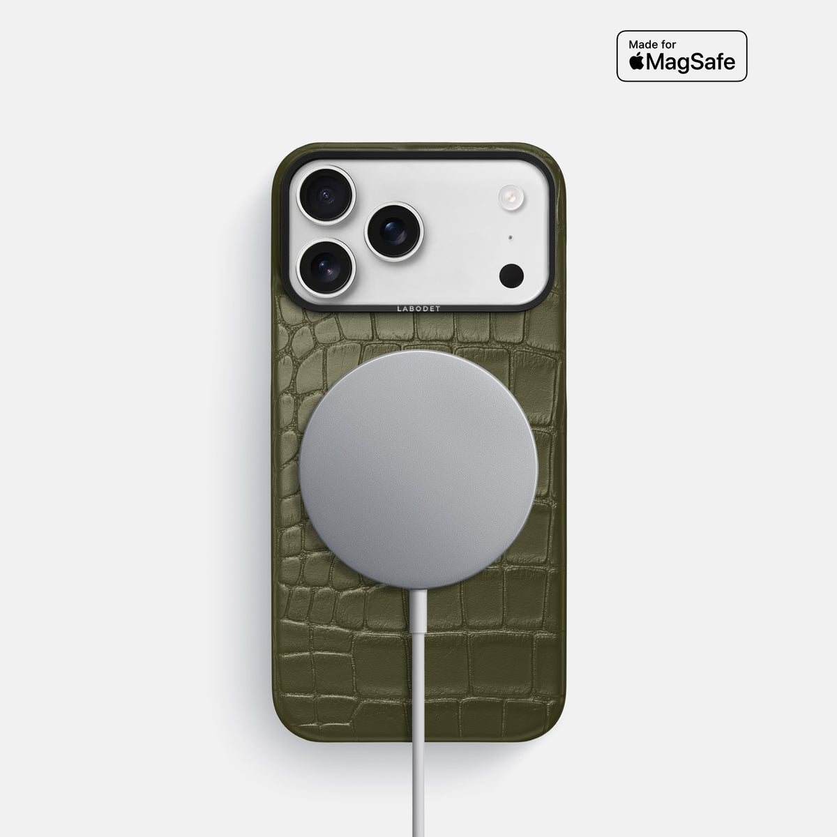 Classic Case For iPhone 17 Pro In Alligator -5 | Kaki-Green-Black