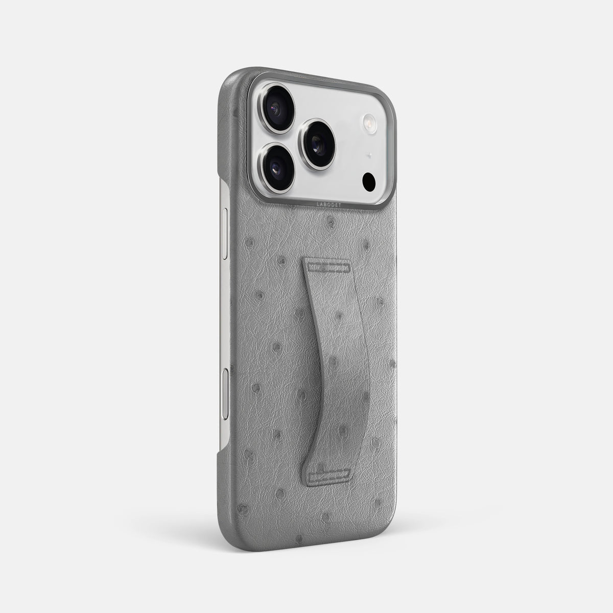 Finger Case For iPhone 17 Pro Max In Ostrich -2 | Silver-Steel
