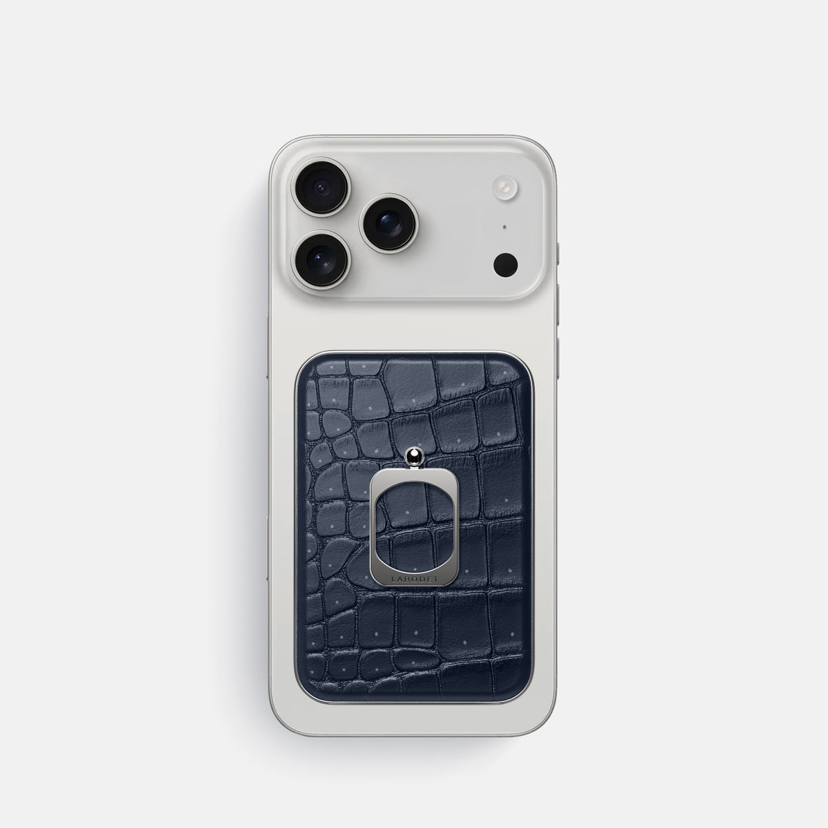 MagSafe Ring For iPhone 17 Pro In Porosus Crocodile -2 | Deep-Blue-Sea-Steel