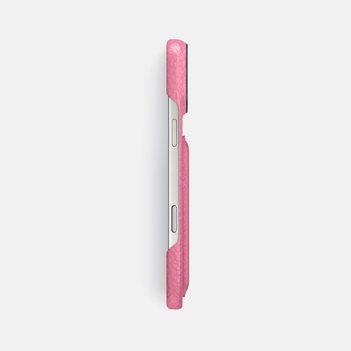 Double Card Case For iPhone 17 Pro Max In Calf -3 | Pink-Black