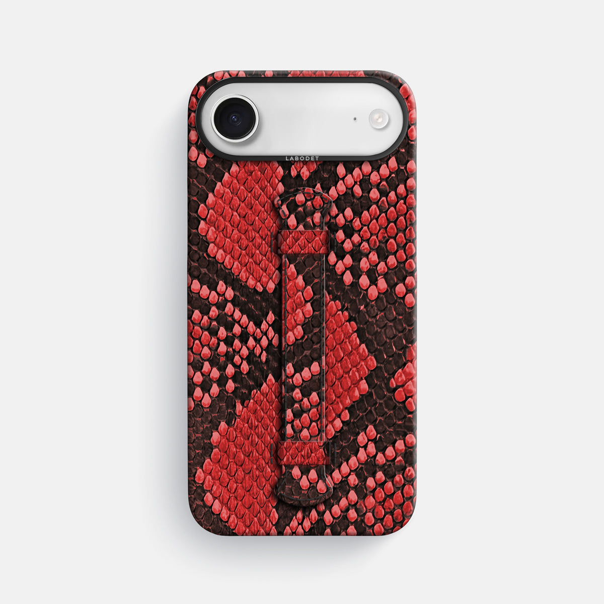 Center Handle For iPhone 17 Air In Deluxe Python -1 | Red-Black