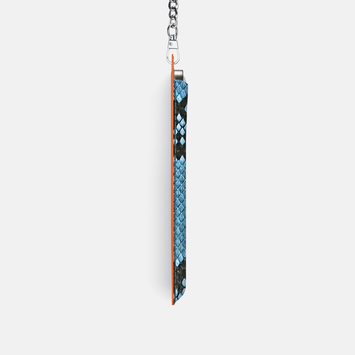 Crossbody Bag For iPhone 17 Pro In Deluxe Python -4 | Pacific-Blue-Steel