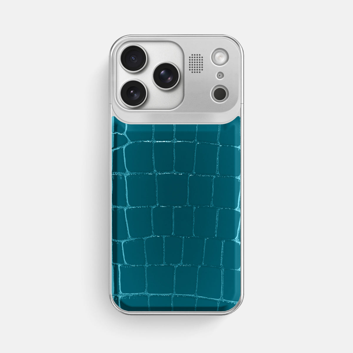 Metal Case For iPhone 17 Pro Max In Shiny Alligator -1 | Curacao-Steel