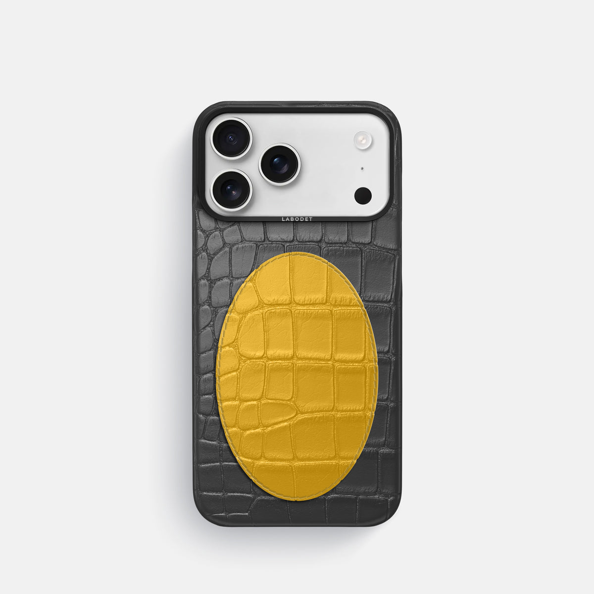 Classic Case With Oval For iPhone 17 Pro In Alligator -1 | Grey-Black