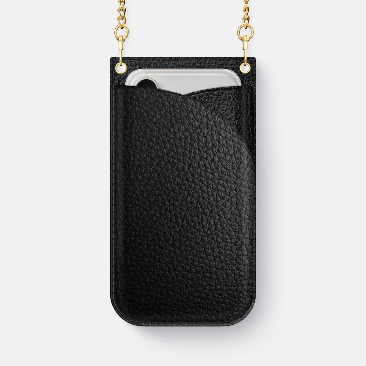 Crossbody Bag For iPhone 18 Pro Max In Calf -1 | Black-Gold