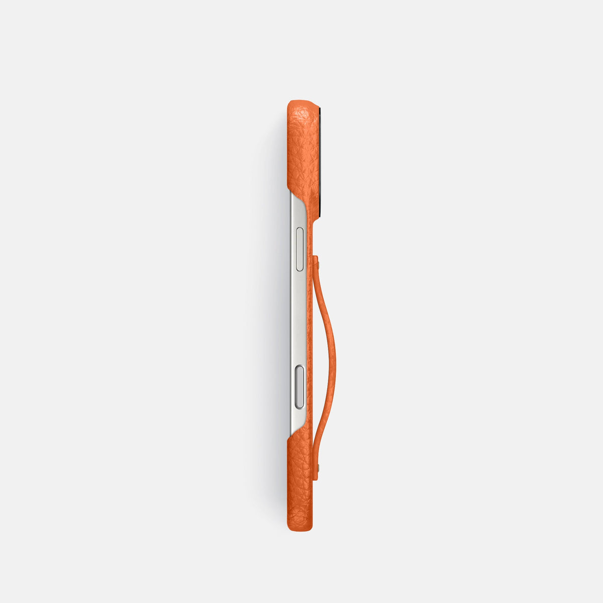 Finger Case For iPhone 18 Pro In Calf -3 | Orange-Black