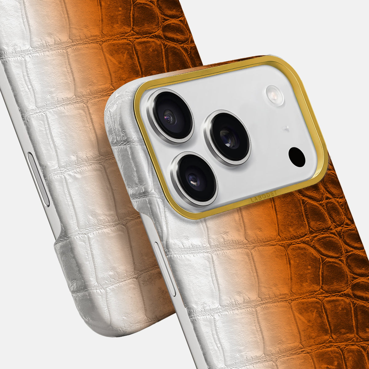 Classic Case For iPhone 18 Pro Max In Himalayan Crocodile -5 | Orange-Gold
