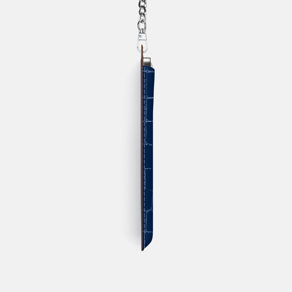 Crossbody Bag For iPhone 18 Pro In Shiny Alligator -4 | Mediterranean-Steel
