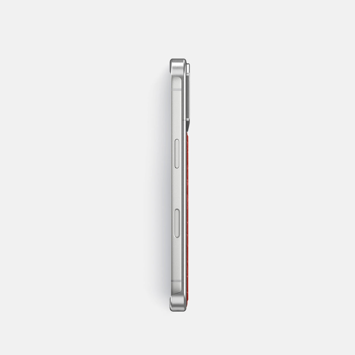 Metal Case For iPhone 18 Pro In Alligator -3 | Red-Steel