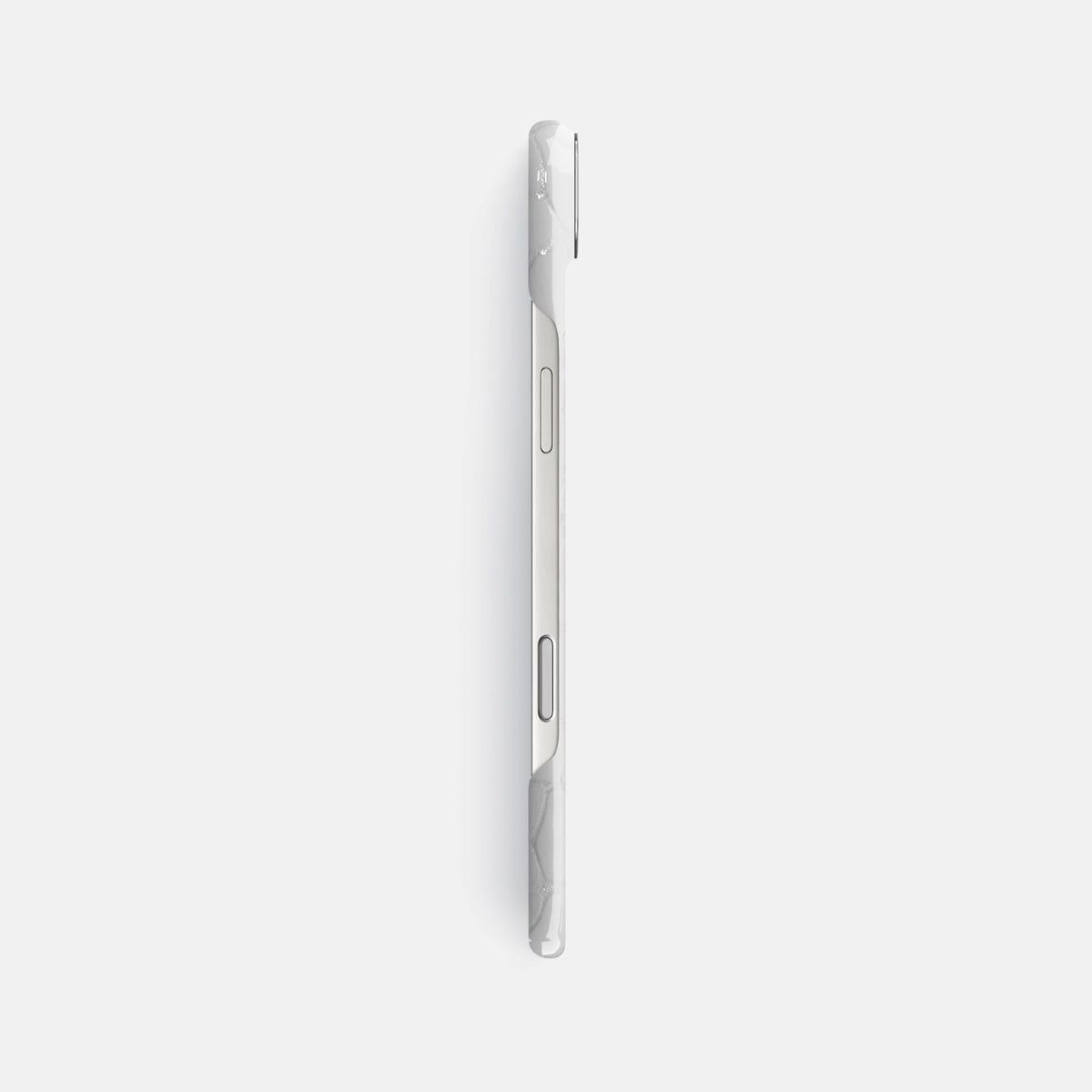 Classic Case For iPhone 17 Air In Shiny Alligator -3 | White-Steel