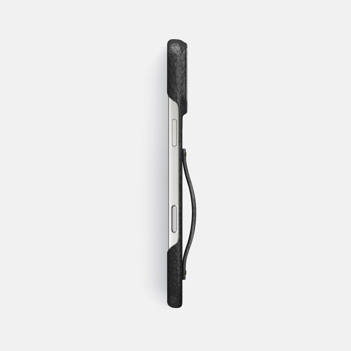 Finger Case For iPhone 18 Pro Max In Calf -3 | Black-Steel