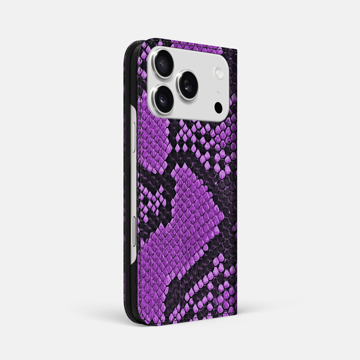 Folio Slim Case For iPhone 17 Pro Max In Deluxe Python -1 | Purple