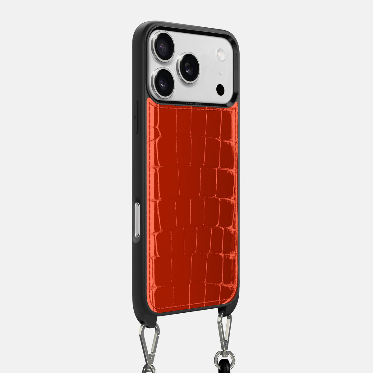 Crossbody Sport Case For iPhone 17 Pro Max In Shiny Alligator -2 | Orange