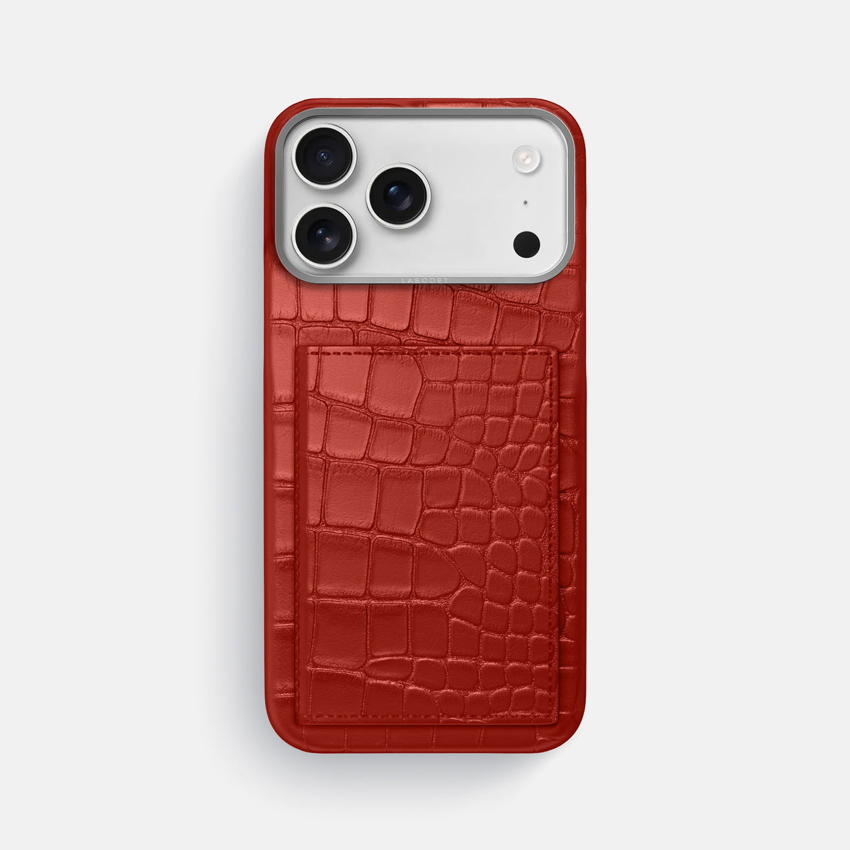 Bi-Fold Case For iPhone 17 Pro Max In Alligator -1 | Red-Steel