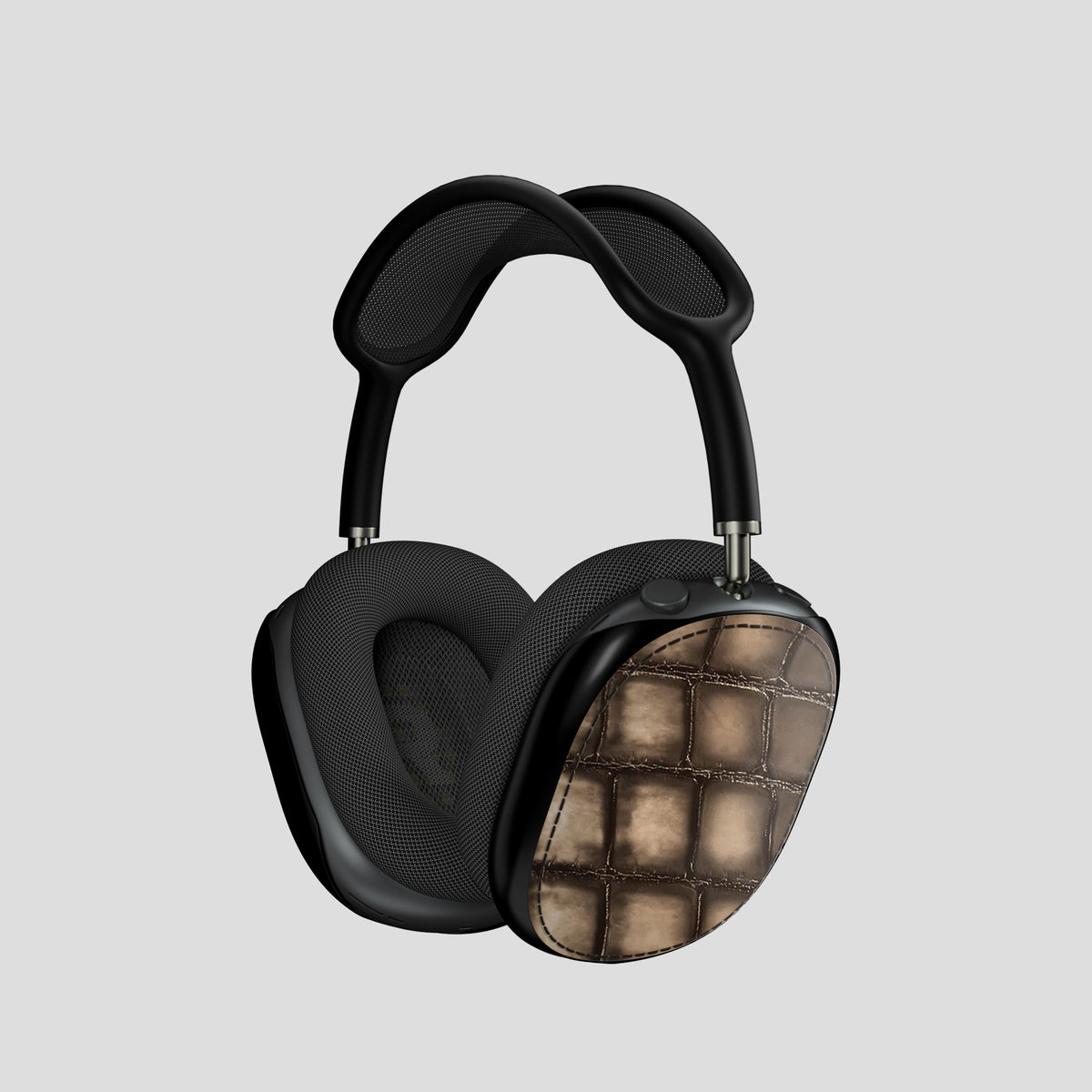 Shells For AirPods Max In Patina Alligator -1 | Etoupe