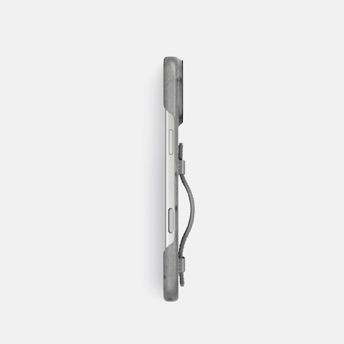 Handle Case For iPhone 17 Pro In Ostrich -3 | Silver-Black