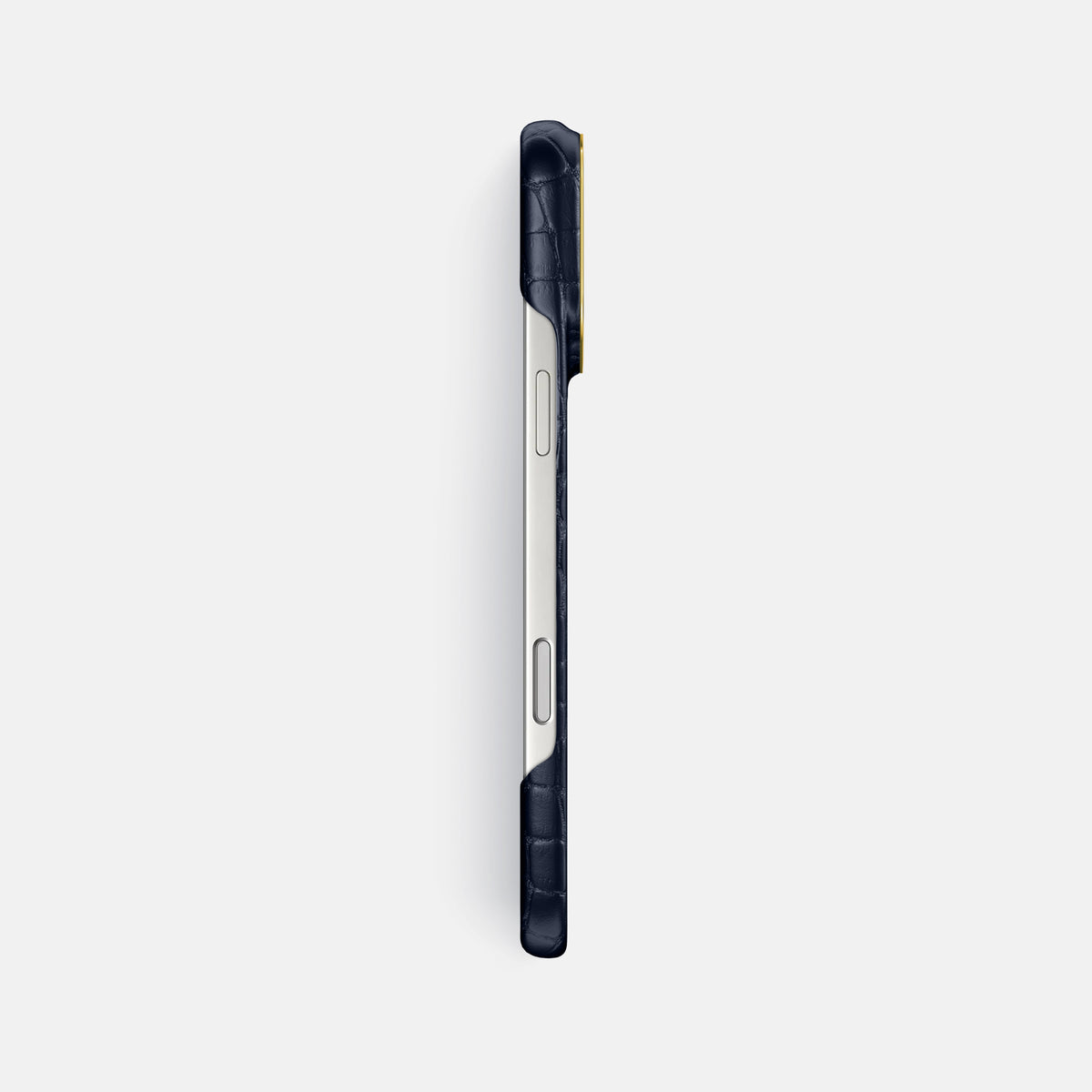 Classic Case For iPhone 17 Pro Max In Alligator -3 | Navy-Blue-Gold