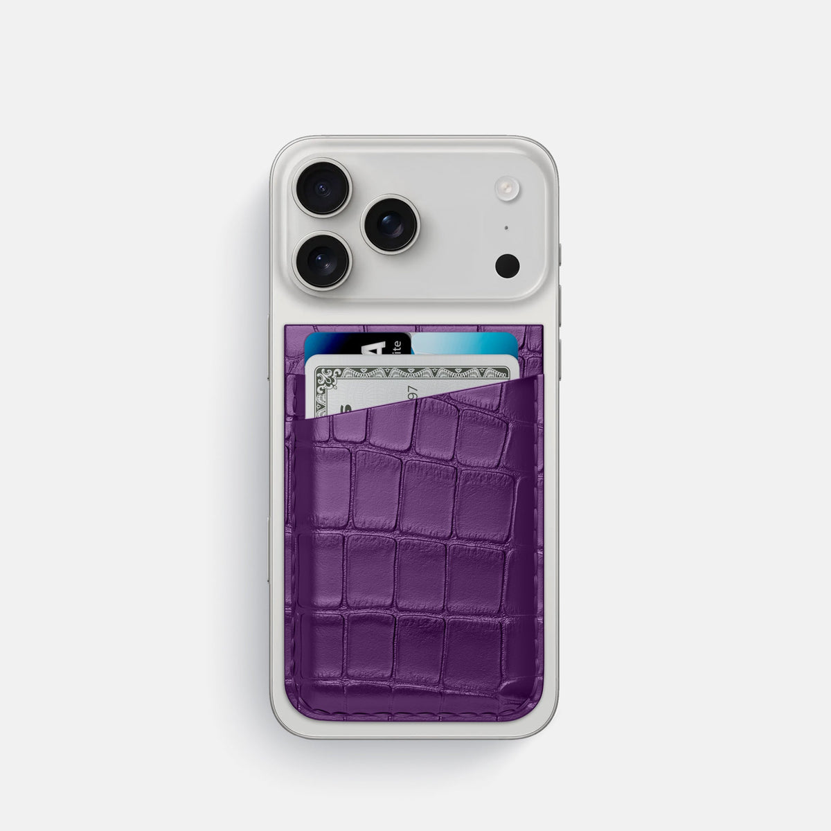 MagSafe Wallet For iPhone 18 Pro In Alligator -1 | Purple