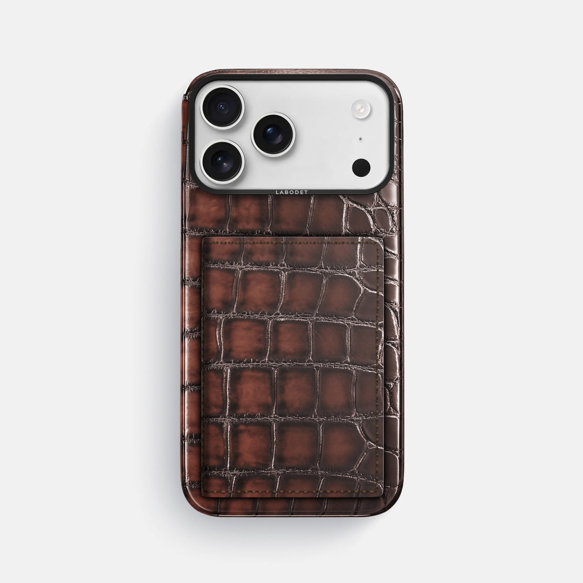 Bi-Fold Case For iPhone 18 Pro Max In Patina Alligator -1 | Havana-Brown-Black