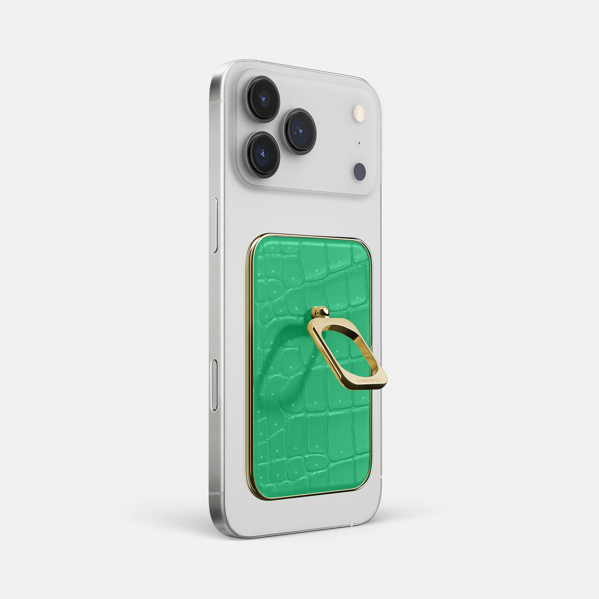 MagSafe Ring For iPhone 17 Pro Max In Porosus Crocodile -1 | Cactus-Green-Gold