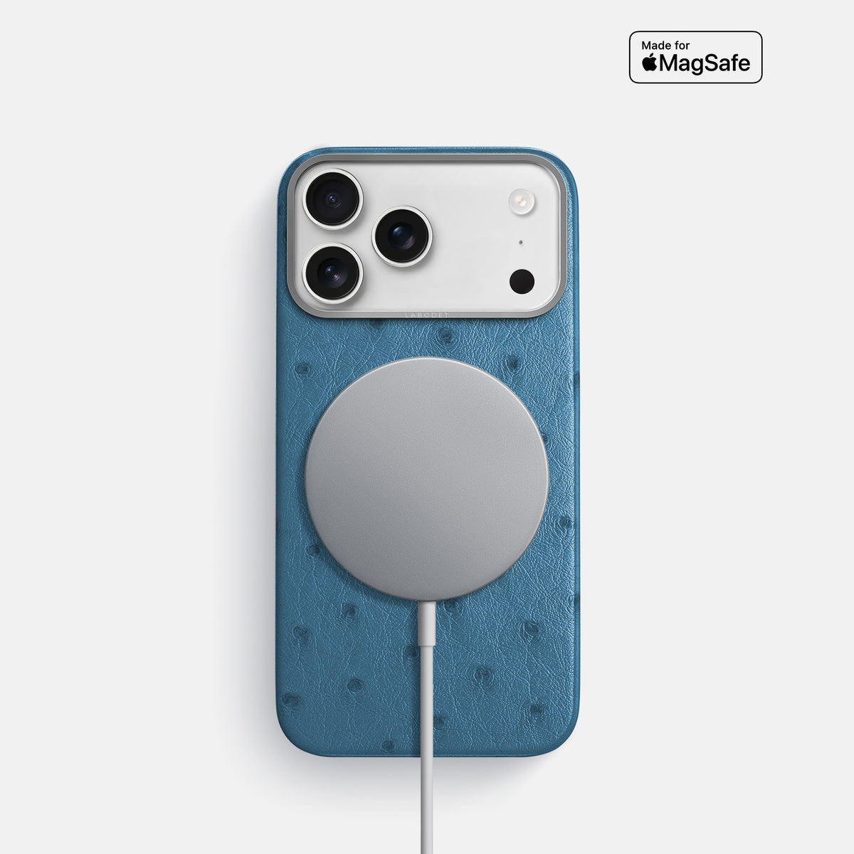 Classic Case For iPhone 17 Pro In Ostrich -5 | Blue-Jeans-Steel