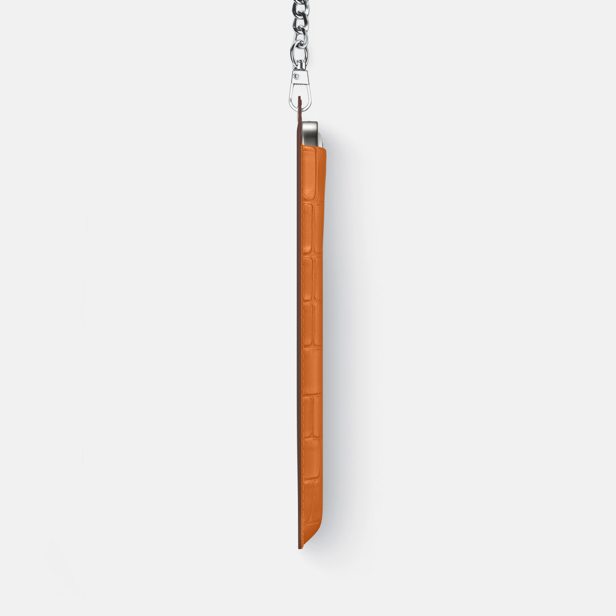 Crossbody Bag For iPhone 17 Pro In Alligator -4 | Orange-Steel