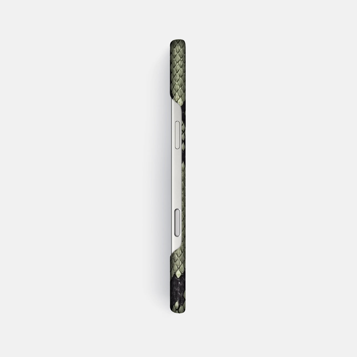 Slim Case For iPhone 17 Pro Max In Deluxe Python -3 | Army-Green